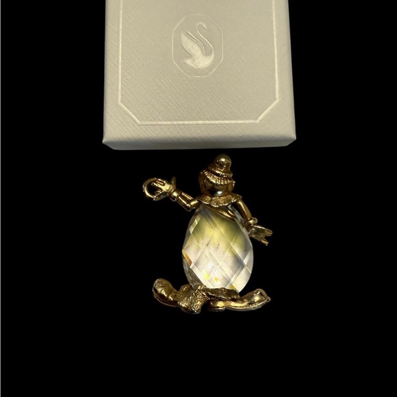 Swarovski Crystal Memories Clown Figurine Gold Retired Rare Original - Picture 3 of 5